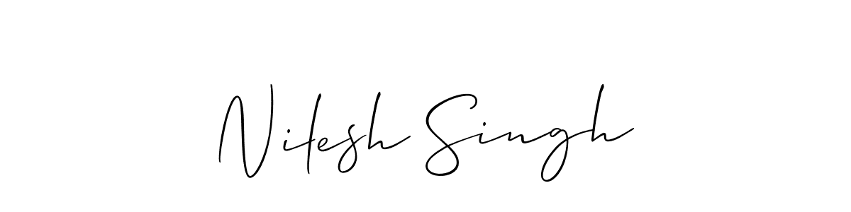 Design your own signature with our free online signature maker. With this signature software, you can create a handwritten (Allison_Script) signature for name Nilesh Singh. Nilesh Singh signature style 2 images and pictures png