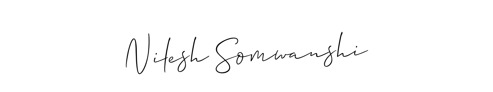 if you are searching for the best signature style for your name Nilesh Somwanshi. so please give up your signature search. here we have designed multiple signature styles  using Allison_Script. Nilesh Somwanshi signature style 2 images and pictures png