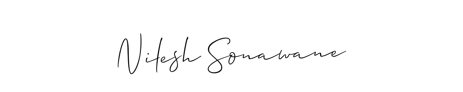 Also You can easily find your signature by using the search form. We will create Nilesh Sonawane name handwritten signature images for you free of cost using Allison_Script sign style. Nilesh Sonawane signature style 2 images and pictures png