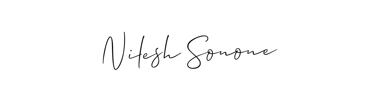 Similarly Allison_Script is the best handwritten signature design. Signature creator online .You can use it as an online autograph creator for name Nilesh Sonone. Nilesh Sonone signature style 2 images and pictures png