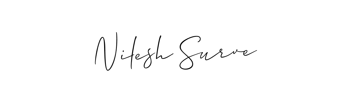 Make a beautiful signature design for name Nilesh Surve. With this signature (Allison_Script) style, you can create a handwritten signature for free. Nilesh Surve signature style 2 images and pictures png