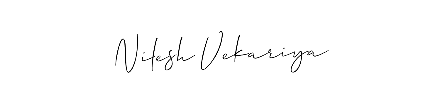 Best and Professional Signature Style for Nilesh Vekariya. Allison_Script Best Signature Style Collection. Nilesh Vekariya signature style 2 images and pictures png