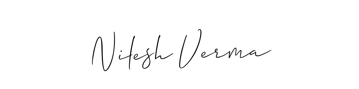 Also You can easily find your signature by using the search form. We will create Nilesh Verma name handwritten signature images for you free of cost using Allison_Script sign style. Nilesh Verma signature style 2 images and pictures png