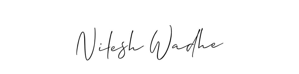 How to Draw Nilesh Wadhe signature style? Allison_Script is a latest design signature styles for name Nilesh Wadhe. Nilesh Wadhe signature style 2 images and pictures png