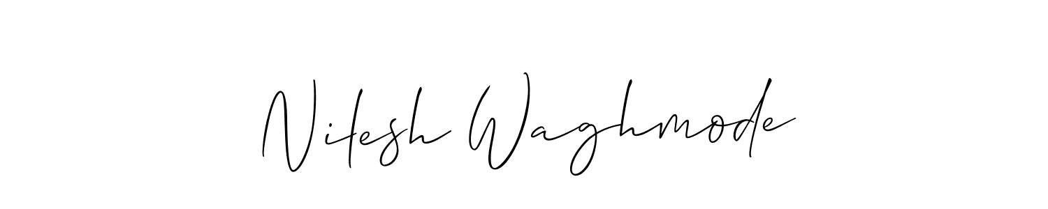 How to make Nilesh Waghmode signature? Allison_Script is a professional autograph style. Create handwritten signature for Nilesh Waghmode name. Nilesh Waghmode signature style 2 images and pictures png