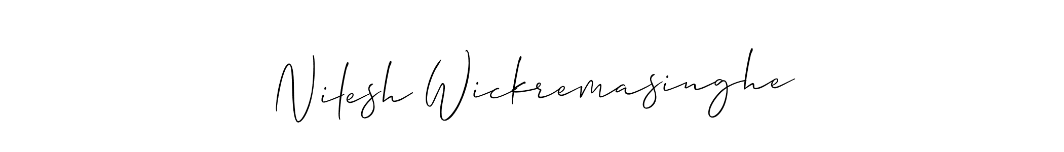 Nilesh Wickremasinghe stylish signature style. Best Handwritten Sign (Allison_Script) for my name. Handwritten Signature Collection Ideas for my name Nilesh Wickremasinghe. Nilesh Wickremasinghe signature style 2 images and pictures png