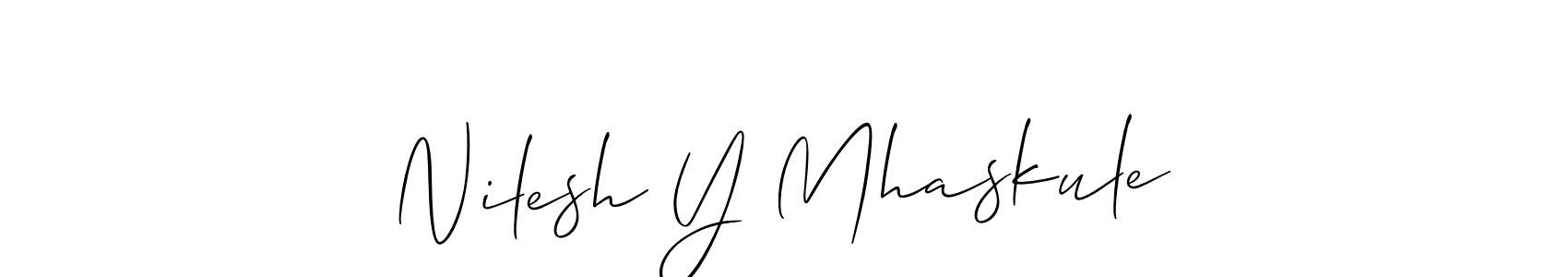 Also You can easily find your signature by using the search form. We will create Nilesh Y Mhaskule name handwritten signature images for you free of cost using Allison_Script sign style. Nilesh Y Mhaskule signature style 2 images and pictures png