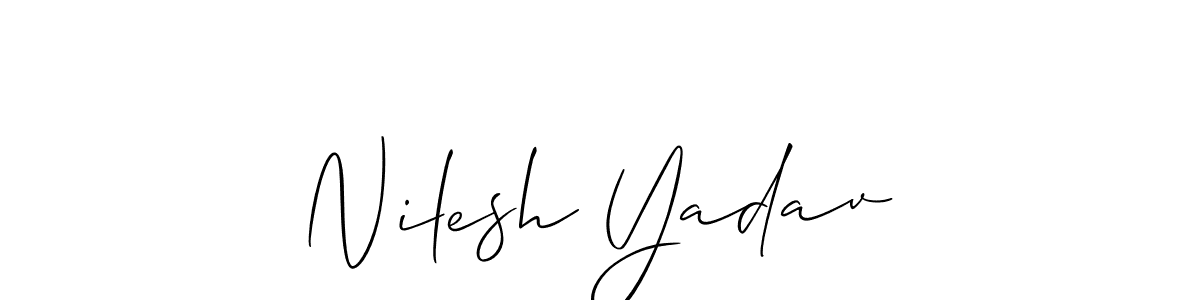 It looks lik you need a new signature style for name Nilesh Yadav. Design unique handwritten (Allison_Script) signature with our free signature maker in just a few clicks. Nilesh Yadav signature style 2 images and pictures png