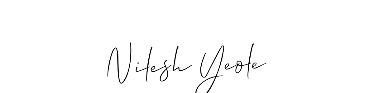 Make a short Nilesh Yeole signature style. Manage your documents anywhere anytime using Allison_Script. Create and add eSignatures, submit forms, share and send files easily. Nilesh Yeole signature style 2 images and pictures png