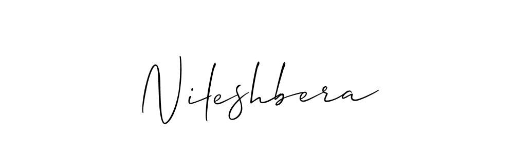Also we have Nileshbera name is the best signature style. Create professional handwritten signature collection using Allison_Script autograph style. Nileshbera signature style 2 images and pictures png