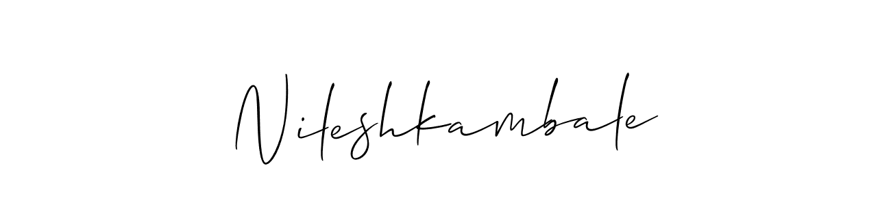 You should practise on your own different ways (Allison_Script) to write your name (Nileshkambale) in signature. don't let someone else do it for you. Nileshkambale signature style 2 images and pictures png