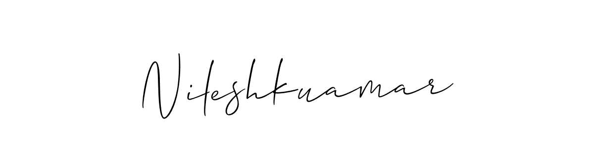 Use a signature maker to create a handwritten signature online. With this signature software, you can design (Allison_Script) your own signature for name Nileshkuamar. Nileshkuamar signature style 2 images and pictures png