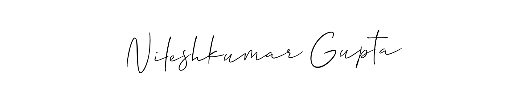 Design your own signature with our free online signature maker. With this signature software, you can create a handwritten (Allison_Script) signature for name Nileshkumar Gupta. Nileshkumar Gupta signature style 2 images and pictures png