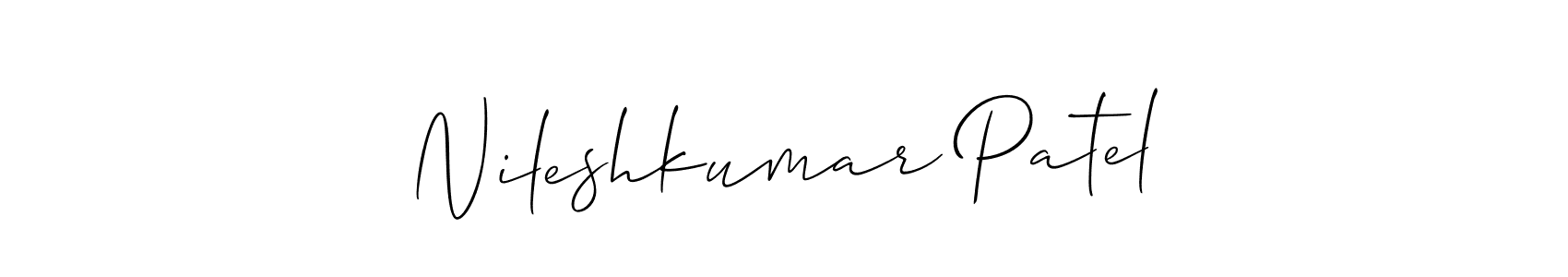 Also we have Nileshkumar Patel name is the best signature style. Create professional handwritten signature collection using Allison_Script autograph style. Nileshkumar Patel signature style 2 images and pictures png