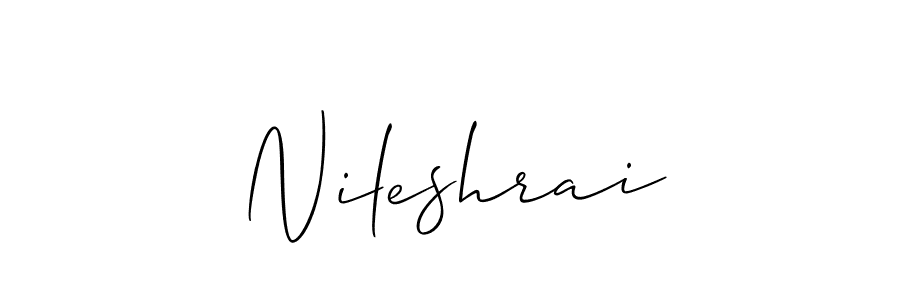 Design your own signature with our free online signature maker. With this signature software, you can create a handwritten (Allison_Script) signature for name Nileshrai. Nileshrai signature style 2 images and pictures png
