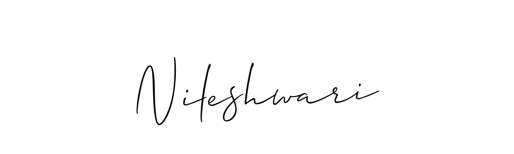 Design your own signature with our free online signature maker. With this signature software, you can create a handwritten (Allison_Script) signature for name Nileshwari. Nileshwari signature style 2 images and pictures png