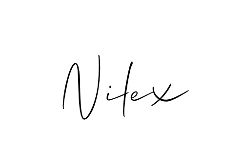 How to make Nilex signature? Allison_Script is a professional autograph style. Create handwritten signature for Nilex name. Nilex signature style 2 images and pictures png