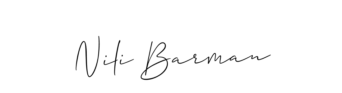 Similarly Allison_Script is the best handwritten signature design. Signature creator online .You can use it as an online autograph creator for name Nili Barman. Nili Barman signature style 2 images and pictures png