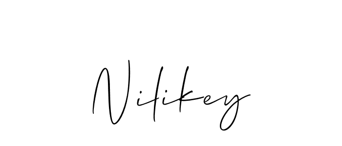 How to make Nilikey name signature. Use Allison_Script style for creating short signs online. This is the latest handwritten sign. Nilikey signature style 2 images and pictures png