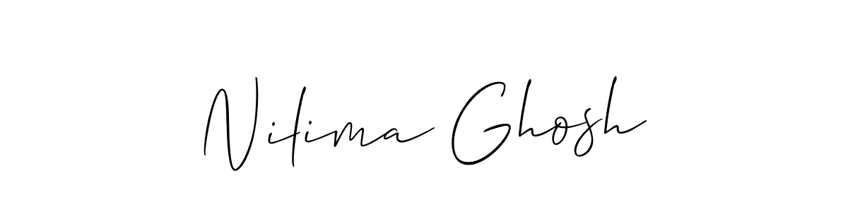 Nilima Ghosh stylish signature style. Best Handwritten Sign (Allison_Script) for my name. Handwritten Signature Collection Ideas for my name Nilima Ghosh. Nilima Ghosh signature style 2 images and pictures png