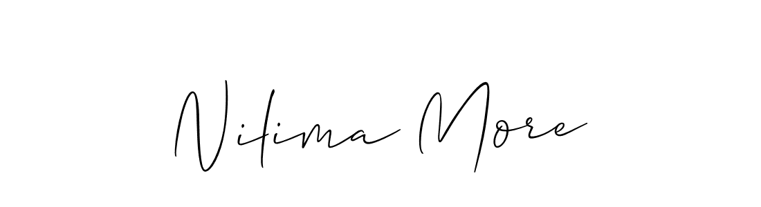 Also we have Nilima More name is the best signature style. Create professional handwritten signature collection using Allison_Script autograph style. Nilima More signature style 2 images and pictures png
