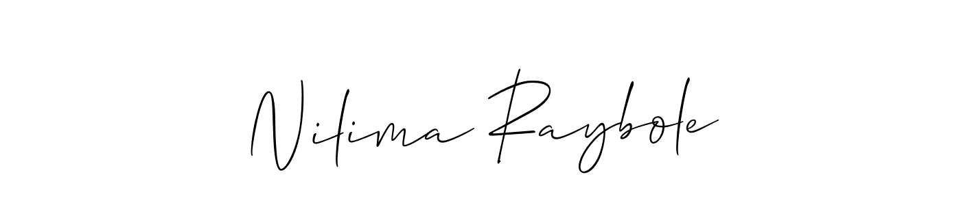 It looks lik you need a new signature style for name Nilima Raybole. Design unique handwritten (Allison_Script) signature with our free signature maker in just a few clicks. Nilima Raybole signature style 2 images and pictures png
