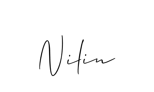How to make Nilin signature? Allison_Script is a professional autograph style. Create handwritten signature for Nilin name. Nilin signature style 2 images and pictures png