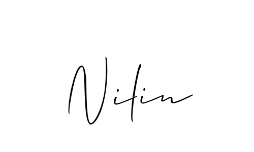 How to make Nilin signature? Allison_Script is a professional autograph style. Create handwritten signature for Nilin name. Nilin signature style 2 images and pictures png