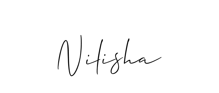 Make a beautiful signature design for name Nilisha. Use this online signature maker to create a handwritten signature for free. Nilisha signature style 2 images and pictures png