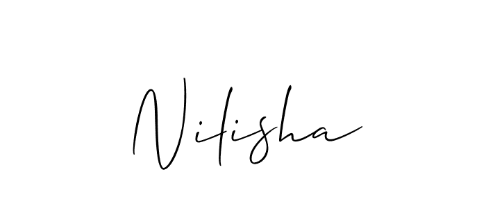 How to make Nilisha signature? Allison_Script is a professional autograph style. Create handwritten signature for Nilisha name. Nilisha signature style 2 images and pictures png