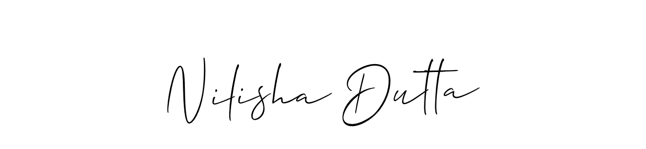 if you are searching for the best signature style for your name Nilisha Dutta. so please give up your signature search. here we have designed multiple signature styles  using Allison_Script. Nilisha Dutta signature style 2 images and pictures png