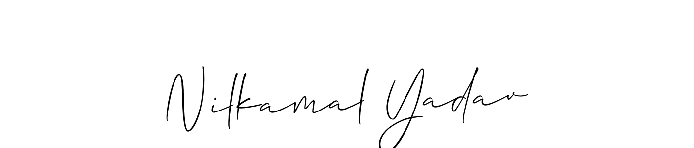 Make a beautiful signature design for name Nilkamal Yadav. With this signature (Allison_Script) style, you can create a handwritten signature for free. Nilkamal Yadav signature style 2 images and pictures png