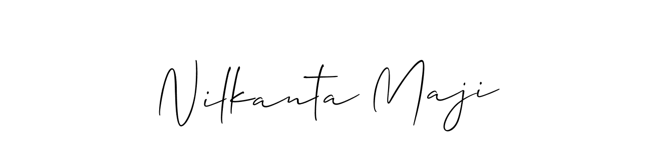 Create a beautiful signature design for name Nilkanta Maji. With this signature (Allison_Script) fonts, you can make a handwritten signature for free. Nilkanta Maji signature style 2 images and pictures png