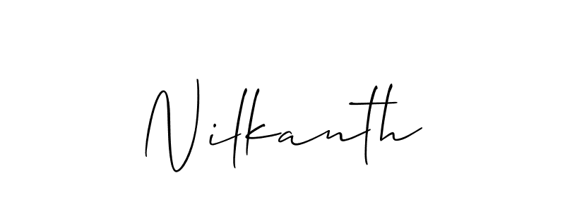 Also we have Nilkanth name is the best signature style. Create professional handwritten signature collection using Allison_Script autograph style. Nilkanth signature style 2 images and pictures png