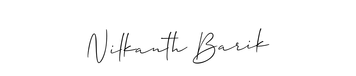 This is the best signature style for the Nilkanth Barik name. Also you like these signature font (Allison_Script). Mix name signature. Nilkanth Barik signature style 2 images and pictures png