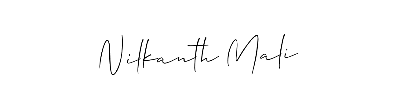 Also You can easily find your signature by using the search form. We will create Nilkanth Mali name handwritten signature images for you free of cost using Allison_Script sign style. Nilkanth Mali signature style 2 images and pictures png