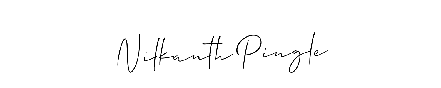 How to Draw Nilkanth Pingle signature style? Allison_Script is a latest design signature styles for name Nilkanth Pingle. Nilkanth Pingle signature style 2 images and pictures png