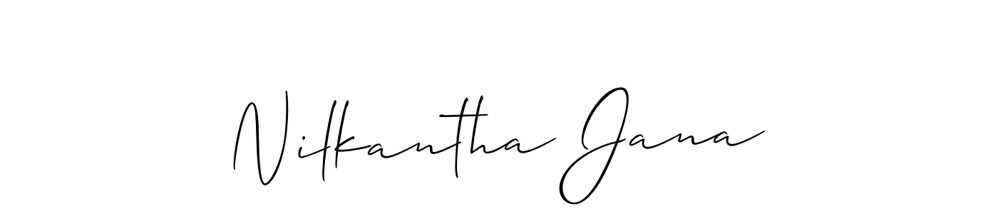 How to make Nilkantha Jana signature? Allison_Script is a professional autograph style. Create handwritten signature for Nilkantha Jana name. Nilkantha Jana signature style 2 images and pictures png
