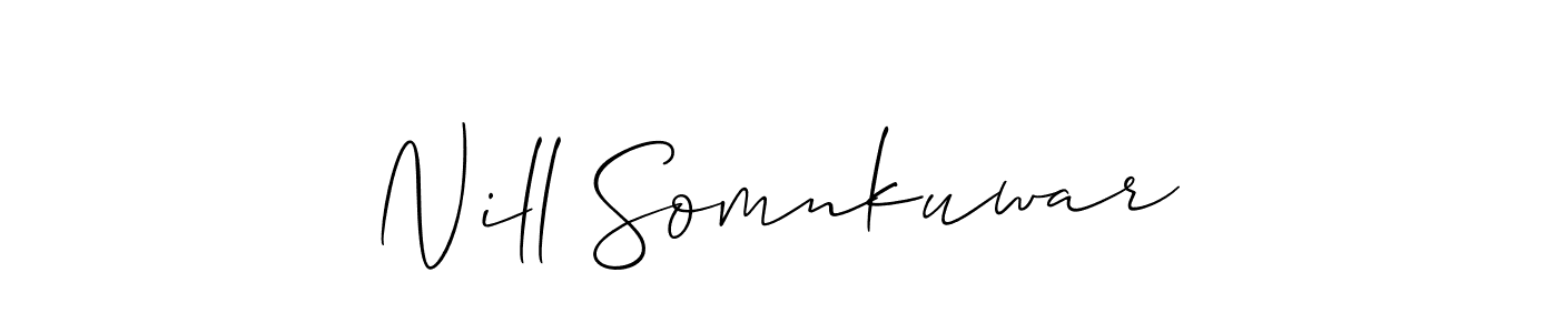 if you are searching for the best signature style for your name Nill Somnkuwar. so please give up your signature search. here we have designed multiple signature styles  using Allison_Script. Nill Somnkuwar signature style 2 images and pictures png