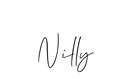 How to Draw Nilly signature style? Allison_Script is a latest design signature styles for name Nilly. Nilly signature style 2 images and pictures png