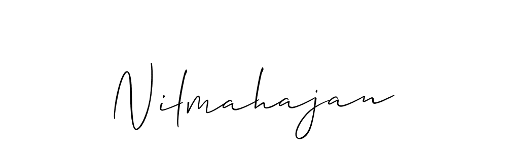 Design your own signature with our free online signature maker. With this signature software, you can create a handwritten (Allison_Script) signature for name Nilmahajan. Nilmahajan signature style 2 images and pictures png