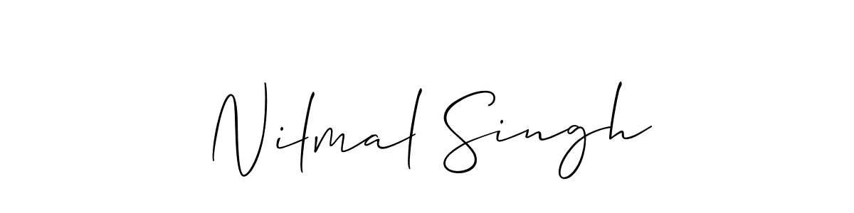 Make a beautiful signature design for name Nilmal Singh. With this signature (Allison_Script) style, you can create a handwritten signature for free. Nilmal Singh signature style 2 images and pictures png