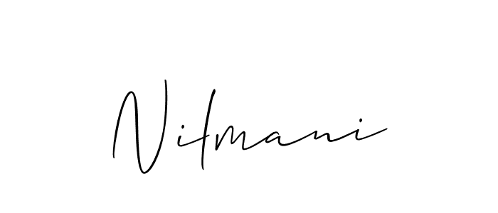 Make a beautiful signature design for name Nilmani. With this signature (Allison_Script) style, you can create a handwritten signature for free. Nilmani signature style 2 images and pictures png