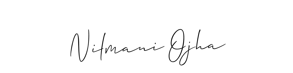 You should practise on your own different ways (Allison_Script) to write your name (Nilmani Ojha) in signature. don't let someone else do it for you. Nilmani Ojha signature style 2 images and pictures png