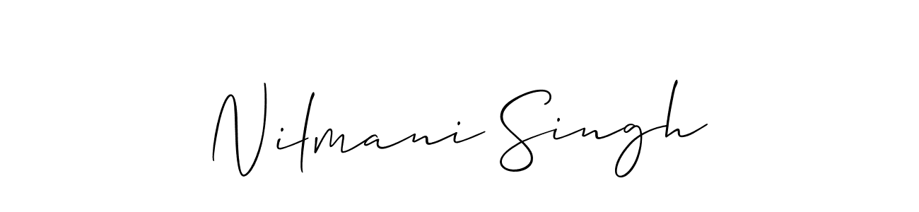 Nilmani Singh stylish signature style. Best Handwritten Sign (Allison_Script) for my name. Handwritten Signature Collection Ideas for my name Nilmani Singh. Nilmani Singh signature style 2 images and pictures png