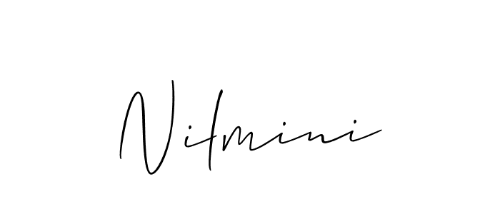 Similarly Allison_Script is the best handwritten signature design. Signature creator online .You can use it as an online autograph creator for name Nilmini. Nilmini signature style 2 images and pictures png