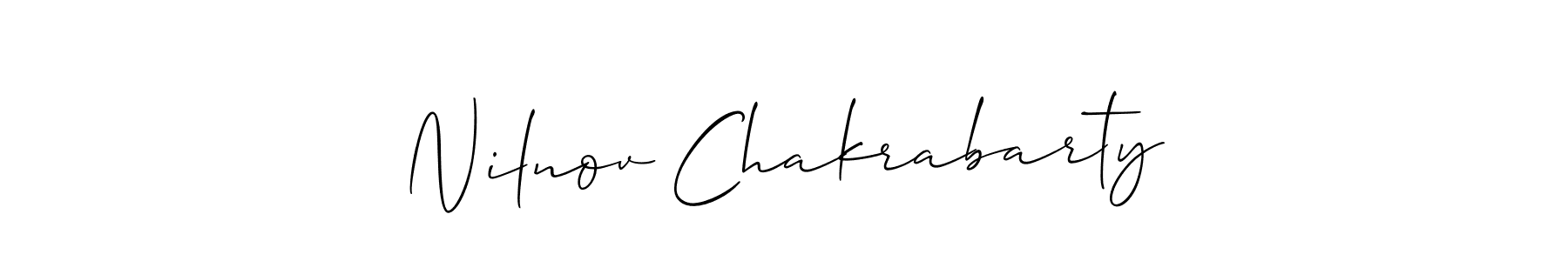 Make a short Nilnov Chakrabarty signature style. Manage your documents anywhere anytime using Allison_Script. Create and add eSignatures, submit forms, share and send files easily. Nilnov Chakrabarty signature style 2 images and pictures png