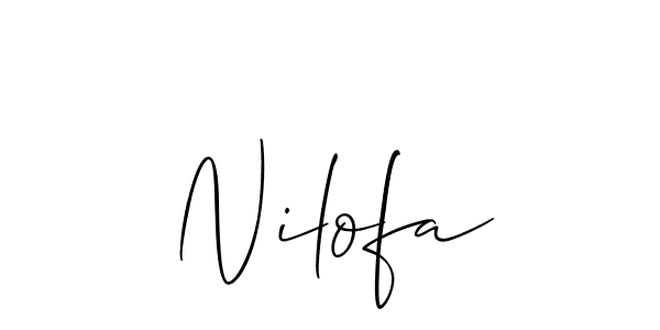Allison_Script is a professional signature style that is perfect for those who want to add a touch of class to their signature. It is also a great choice for those who want to make their signature more unique. Get Nilofa name to fancy signature for free. Nilofa signature style 2 images and pictures png