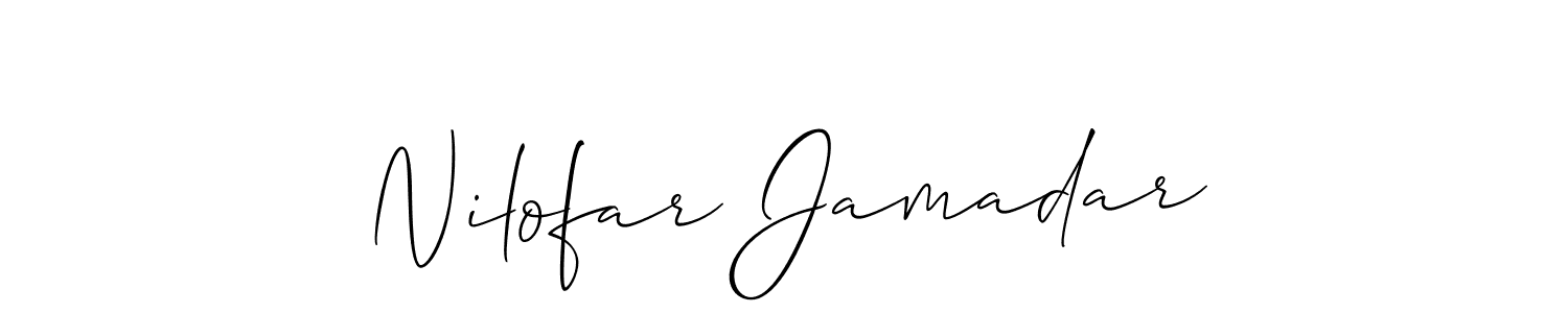 How to Draw Nilofar Jamadar signature style? Allison_Script is a latest design signature styles for name Nilofar Jamadar. Nilofar Jamadar signature style 2 images and pictures png