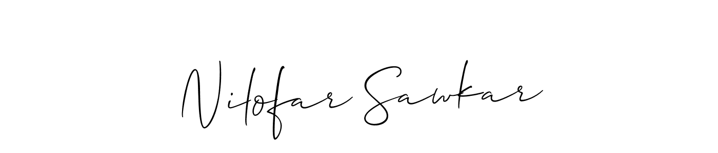 Also we have Nilofar Sawkar name is the best signature style. Create professional handwritten signature collection using Allison_Script autograph style. Nilofar Sawkar signature style 2 images and pictures png